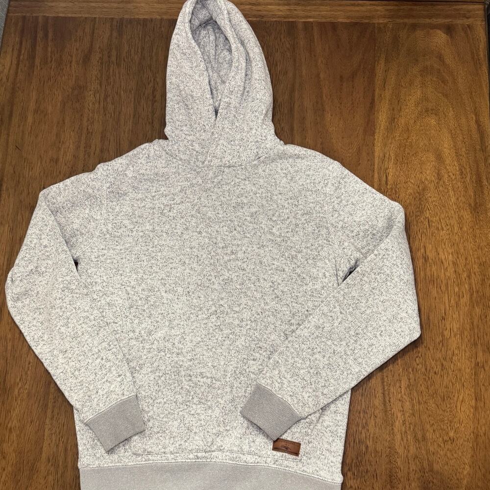 Quiksilver Keller Hood Men’s M Gray Heather Fleece Pullover Hoodie Surf Skate